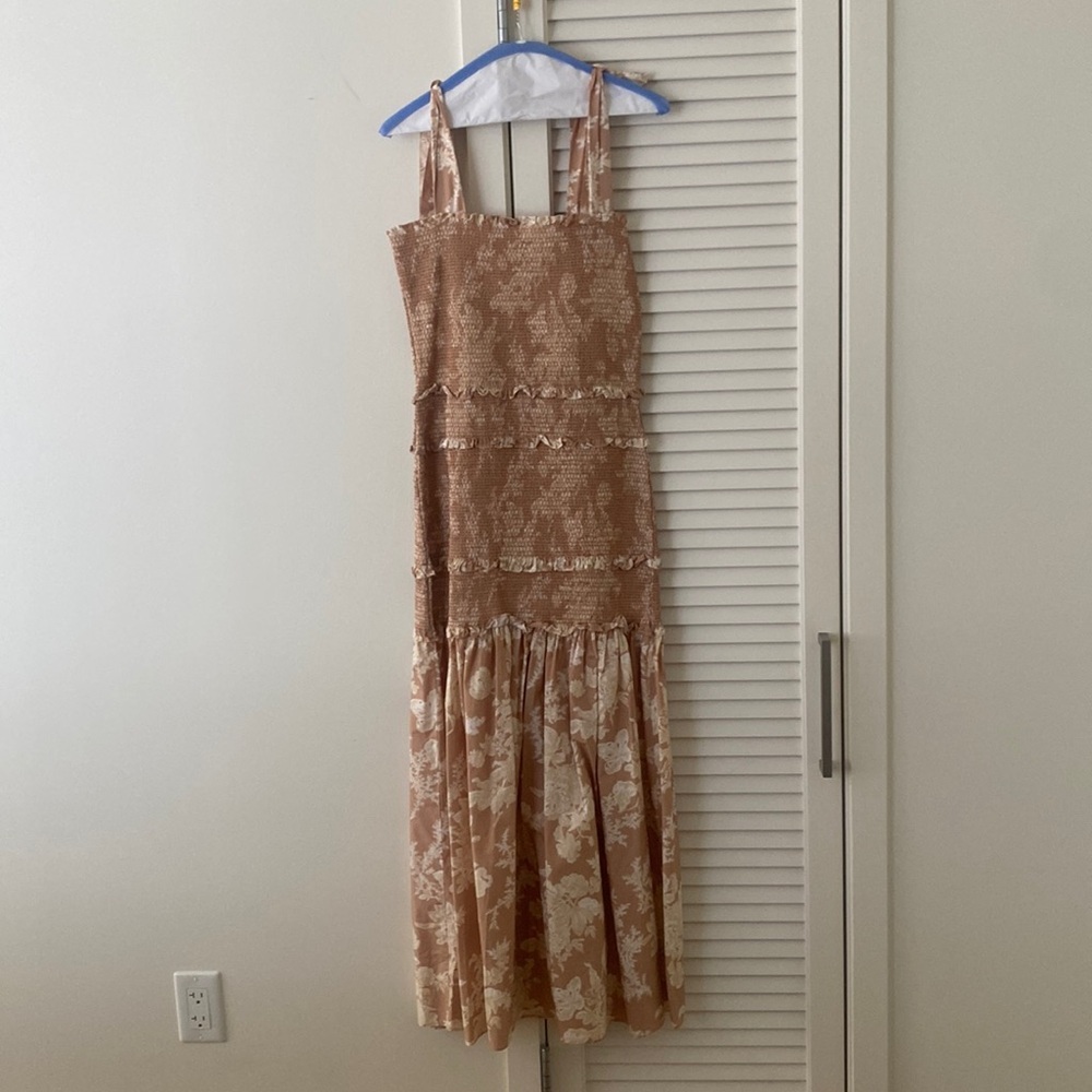 LoveshackFancy smocked maxi dress (size M). perfect for summer, worn once!